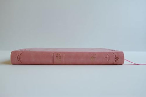 Image of Biblia RVR 1960 Letra Grande Tamaño Manual Rosada Símil Piel con Índice