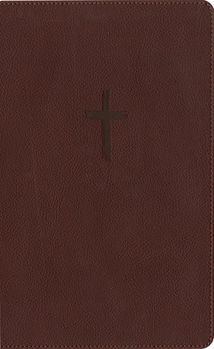 BIBLIA NTV REFERENCIA CENTRAL LETRA GRANDE CON FILAMENT SIMIL PIEL CAFE LETRA ROJA