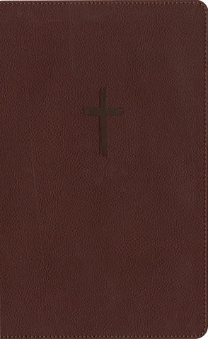 Image of BIBLIA NTV REFERENCIA CENTRAL LETRA GRANDE CON FILAMENT SIMIL PIEL CAFE LETRA ROJA