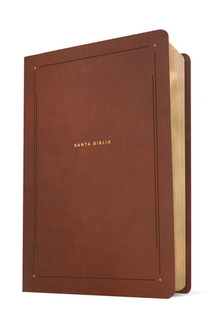 Image of BIBLIA NTV DE ESTUDIO DEL DIARIO VIVIR SIMIL PIEL CAFE LETRA ROJA