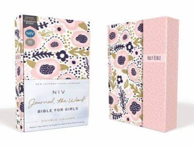 Image of NIV, JOURNAL THE WORD BIBLE FOR GIRLS, DOUBLE-COLUMN, HARDCOVER, PINK, MAGNETIC CLOSURE, RED LETTER, COMFORT PRINT: REFLECT, TAKE NOTES, OR CREATE ART NEXT TO YOUR FAVORITE VERSES