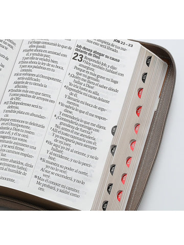 Image of BIBLIA RVR 1960 LETRA SUPER GIGANTE SIMIL PIEL CIERRE INDICE GRIS NEGRO BEIGE