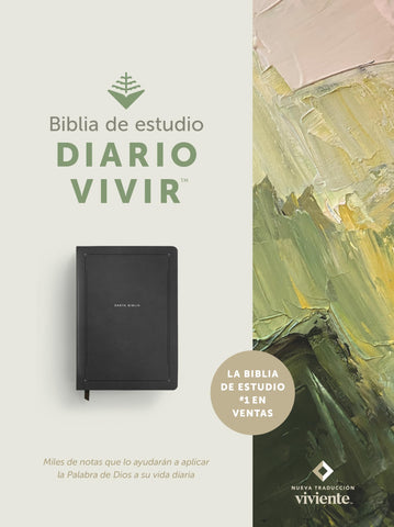 Image of BIBLIA NTV DE ESTUDIO DEL DIARIO VIVIR SIMIL PIEL NEGRO LETRA ROJA