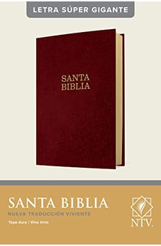 Biblia NTV Letra Súper Gigante Piel Vino