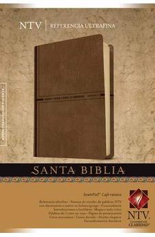 Biblia NTV de Referencia Ultrafina Letra Roja Sentipiel Café Rustico