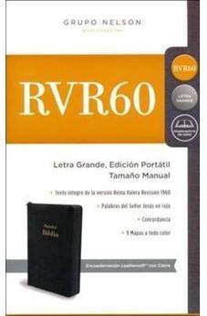 Biblia RVR 1960 Letra Grande Negro con Cierre