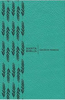 Biblia RVR 1960 de Promesas Letra Grande Turquesa Símil Piel