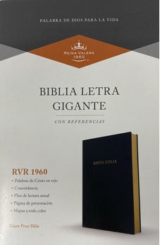 Image of Biblia RVR 1960 Letra Gigante Piel Imitación Negro