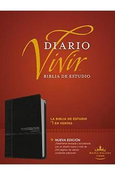 Biblia RVR 1960 de Estudio Diario Vivir Negro Ónice Sentipiel