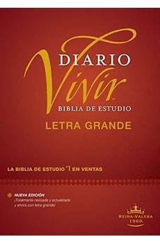 Biblia RVR 1960 de Estudio Diario Vivir Letra GrandeVino Tinto Tapa Dura