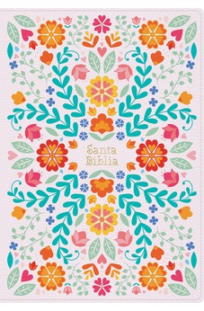 Image of Biblia RVR 1960 Súper Gigante Floreada Símil Piel