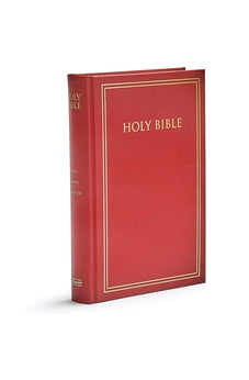 KJV Pew Bible, Maroon Hardcover, Red Letter, Durable Binding, Easy-to-Read Bible MCM Type