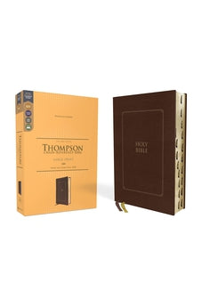 KJV, Thompson Chain-Reference Bible, Large Print, Leathersoft, Brown, Red Letter, Thumb Indexed, Comfort Print