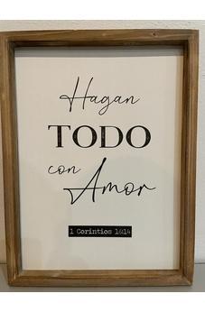 Cuadro Pared Hagan Todo con Amor