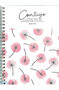 Libreta Espiral Pequeña: Líneas y Flores: Contigo