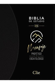 Biblia RVR 1977 de Estudio Mensaje Profético y Escatológico Negro Interior a Dos Colores con Índice