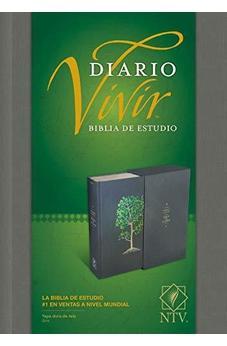 Biblia NTV de Estudio Diario Vivir Letra Grande Gris Tapa Dura de Tela con Índice