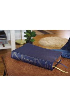 NIV, Thompson Chain-Reference Bible, Leathersoft, Navy, Thumb Indexed, Red Letter, Comfort Print