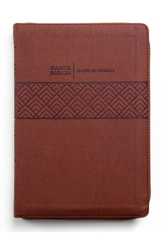 Image of Biblia RVR 1960 de Promesas Letra Gigante Café con Índice con Cierre