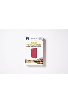 Image of Biblia RVR 1960 Tierra Santa Ultrafina Letra Grande Fucsia Símil Piel con Cierre