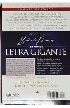 Image of Biblia RVR 1960 de Promesas Letra Gigante Marrón Líneas Simil Piel