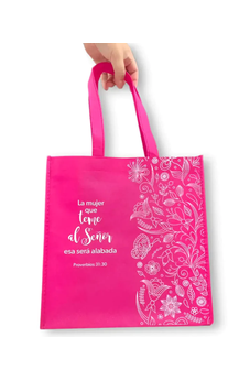 Bolsa Tote Bag Fucsia la Mujer que Teme al Señor