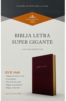 Biblia RVR 1960 Letra Súper Gigante Borgoña Imitación Piel