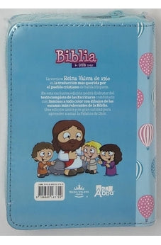 Image of Biblia RVR 1960 para Niños Mi Gran Viaje Turquesa Símil Piel con Cierre