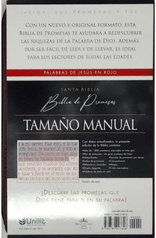 Image of Biblia RVR 1960 de Promesas Letra Grande Tamaño Manual Marrón Líneas Simil Piel con Cierre